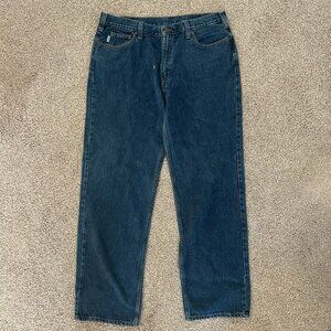 Carhartt RN#14806 Relaxed Fit Denim Jeans Medium Wash Straight Leg Size 40X34